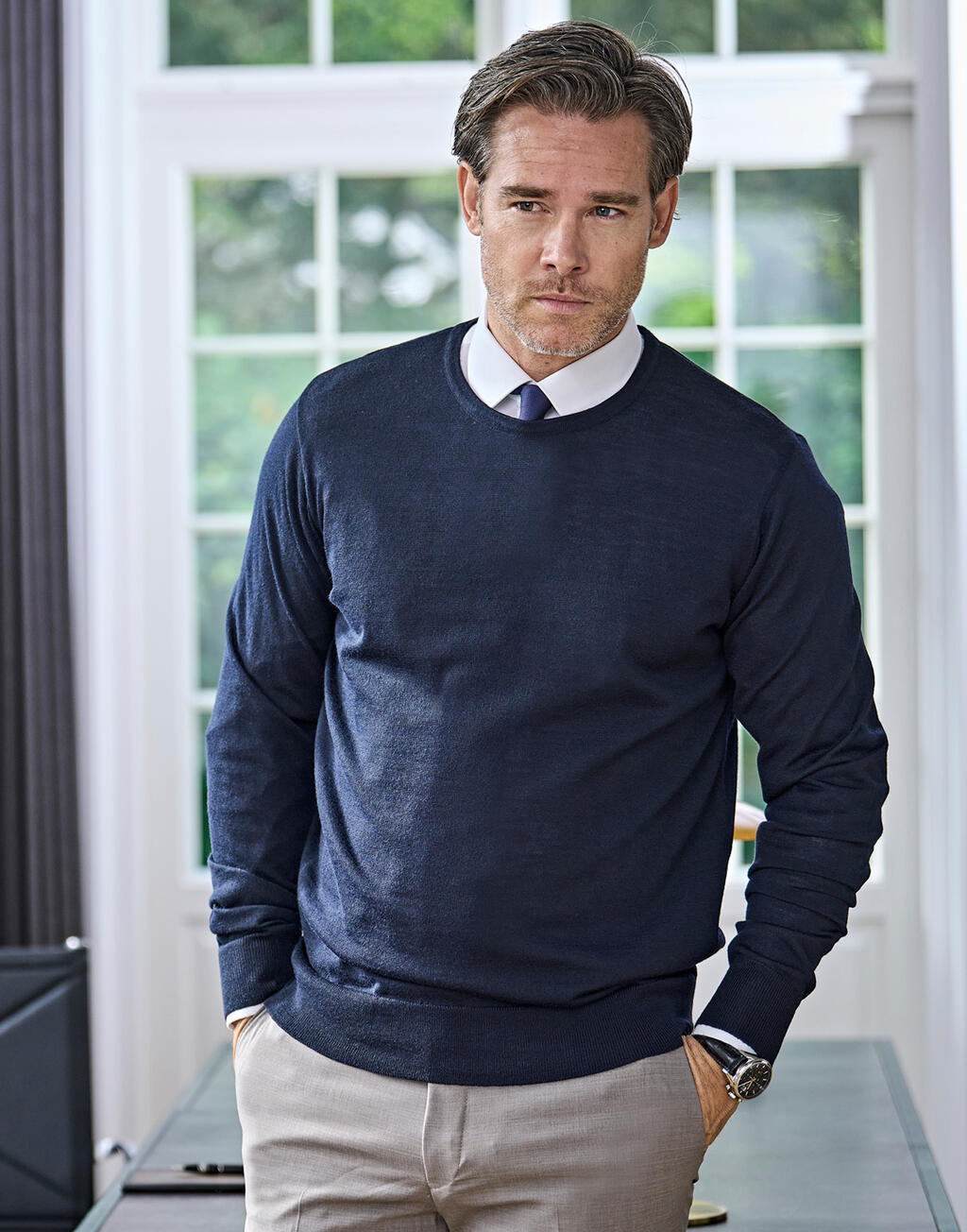 Tee Jays Jersey hombre cuello redondo